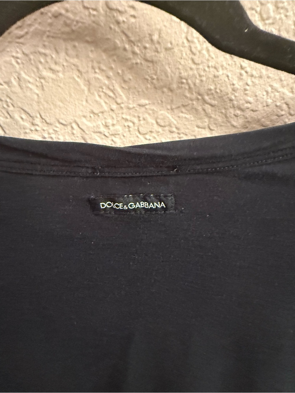 Dolce & Gabbana Black V-Neck Short Sleeve Tee - Picture 3 of 7